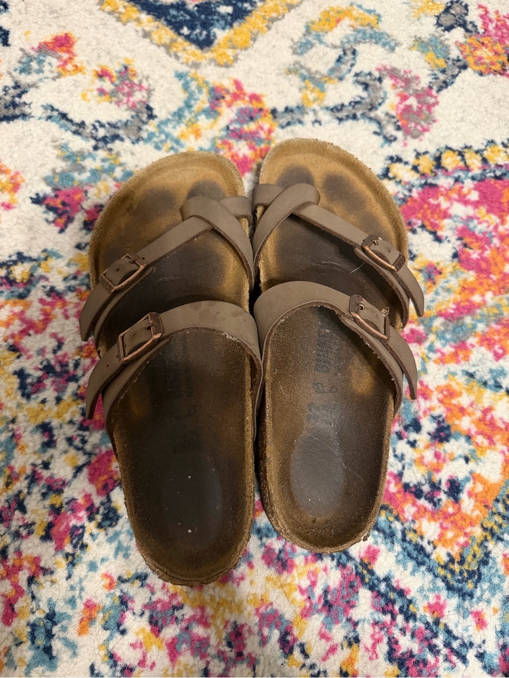 Birkenstocks 3-strap sandals size 6 (37)